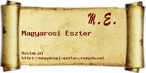 Magyarosi Eszter névjegykártya
