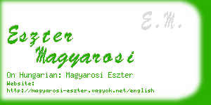 eszter magyarosi business card